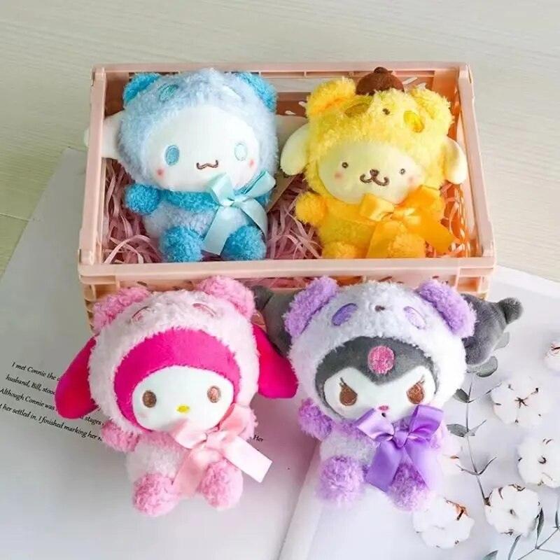 Kawaii Sanrio Keychain Plush Anime Kuromi Doll Keyring Hello Kitty Plushie Cinnamoroll KeyChains Bag Pendant Toy Gift for Girls - Brand My Case