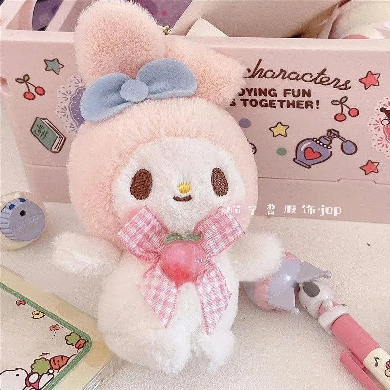 Kawaii Sanrio Plush Doll Toy Cute Cartoon Hello Kitty Kuromi My Melody Cinnamoroll Plushie Keychain Bags Pendant Decoration Gift - Brand My Case
