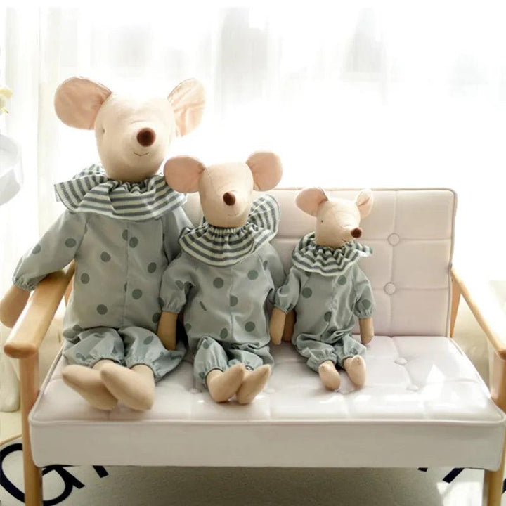 Kids Toy Little and Cute Pink Cotton Bowknot and Green Bowknot Mouse Doll Stuffed Toy - Brand My Case