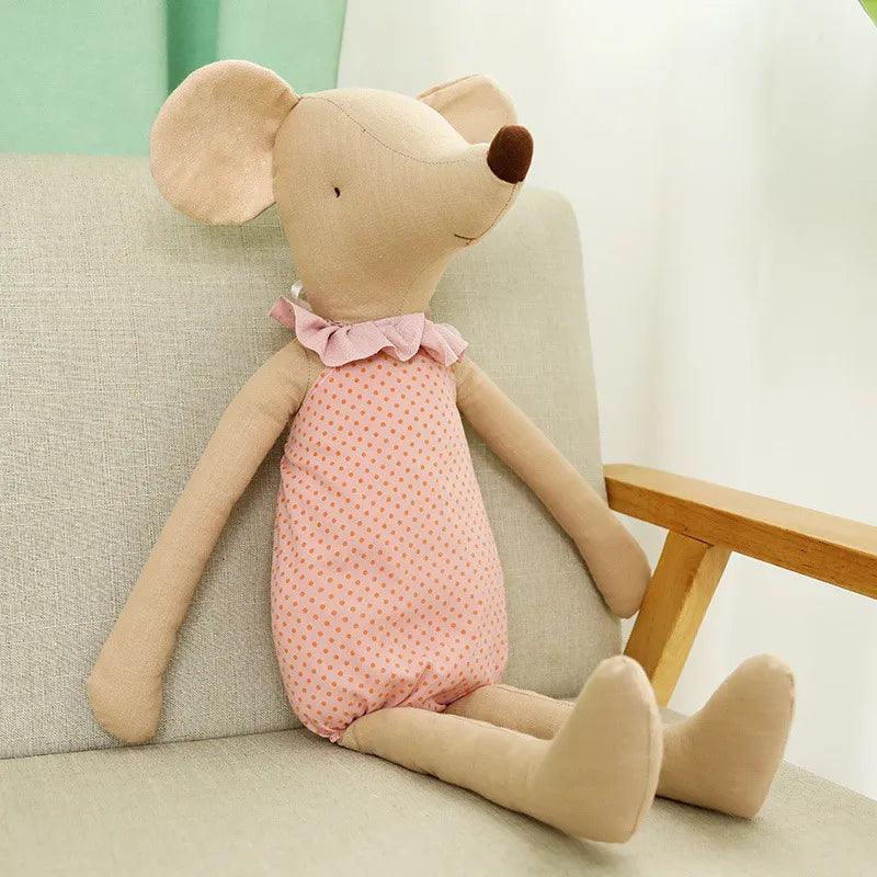 Kids Toy Little and Cute Pink Cotton Bowknot and Green Bowknot Mouse Doll Stuffed Toy - Brand My Case