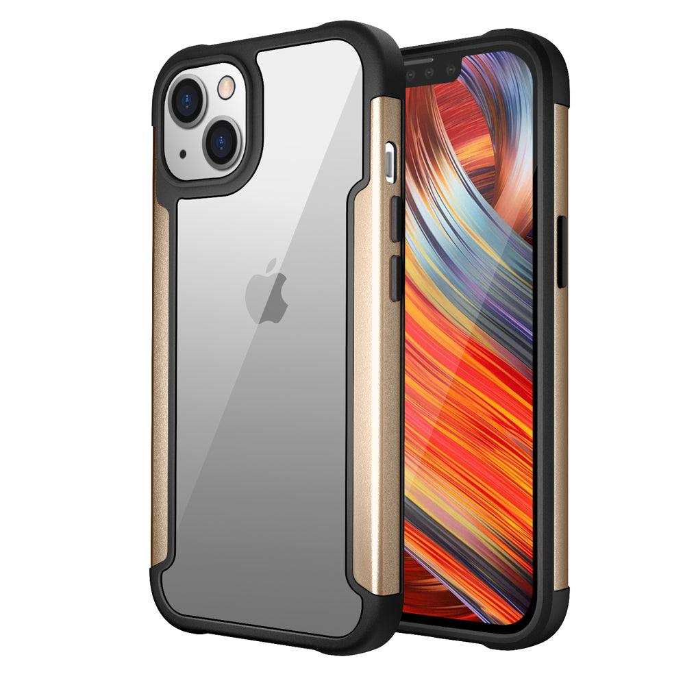 KIKO Clear Iron Armor Hybrid Chrome Case for Apple iPhone 13 (6.1) - Brand My Case