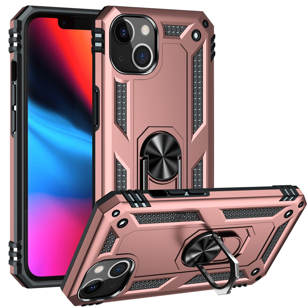 KIKO Tech Armor Ring Stand Case with Metal Plate for iPhone 13 Mini - Brand My Case