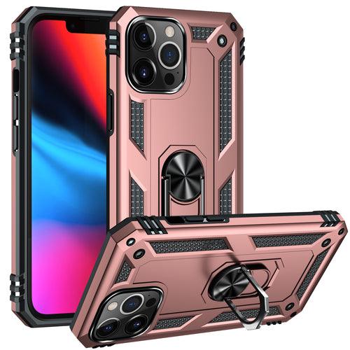 KIKO Tech Armor Ring Stand Case with Metal Plate for iPhone 13 Pro - Brand My Case