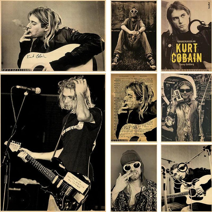 Kurt Cobain Music Posters - Vintage Rock Wall Decor - Brand My Case