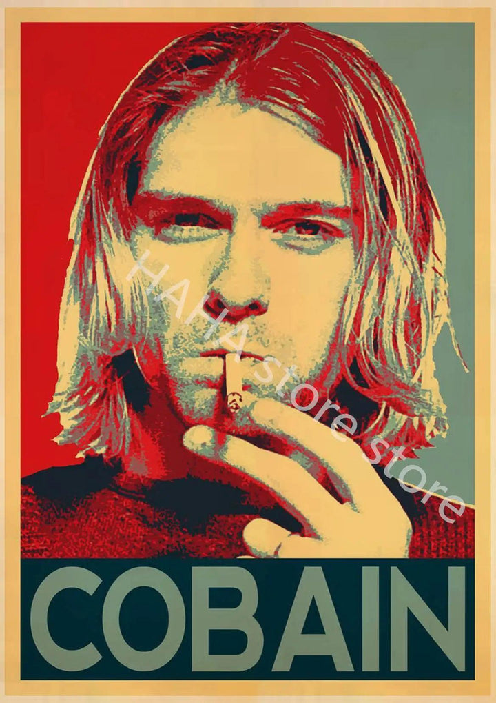 Kurt Cobain Music Posters - Vintage Rock Wall Decor - Brand My Case