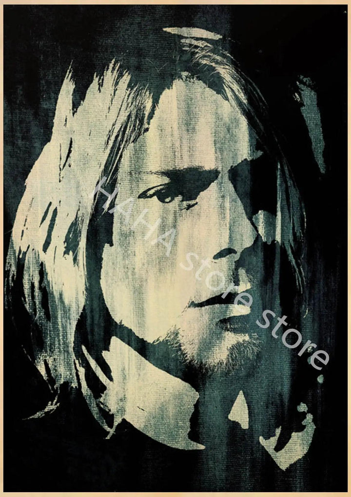 Kurt Cobain Music Posters - Vintage Rock Wall Decor - Brand My Case