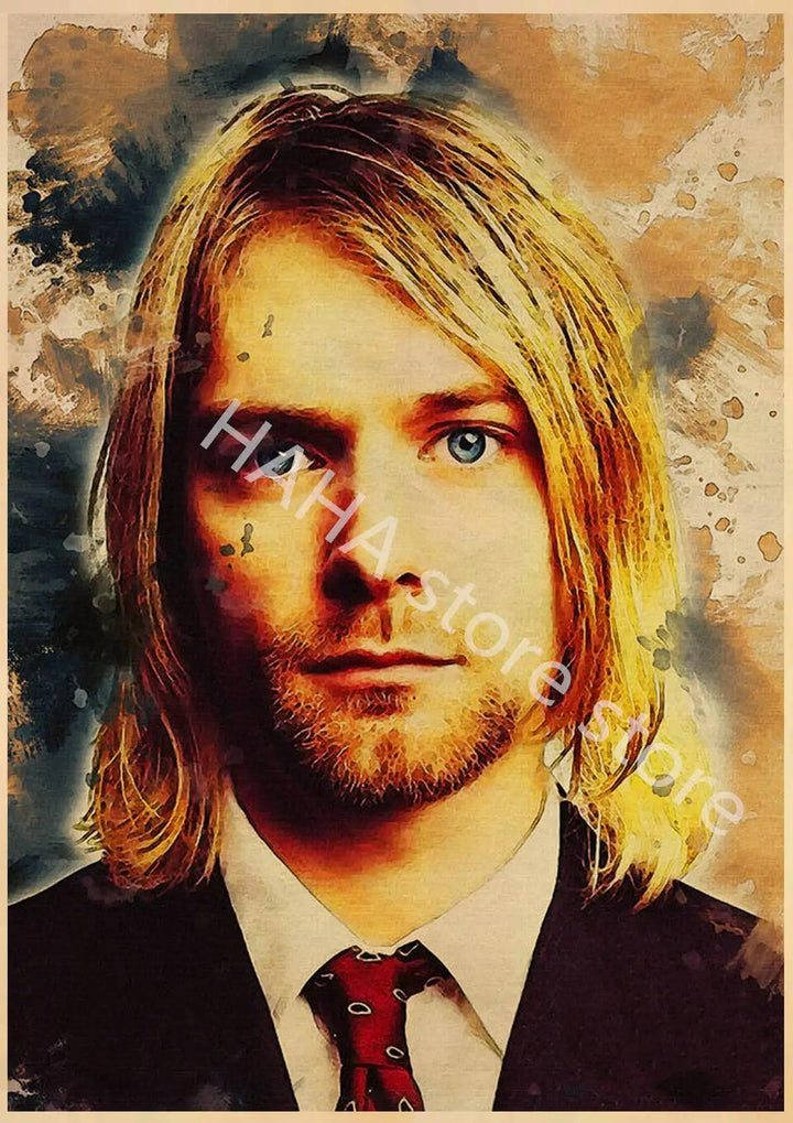 Kurt Cobain Music Posters - Vintage Rock Wall Decor - Brand My Case