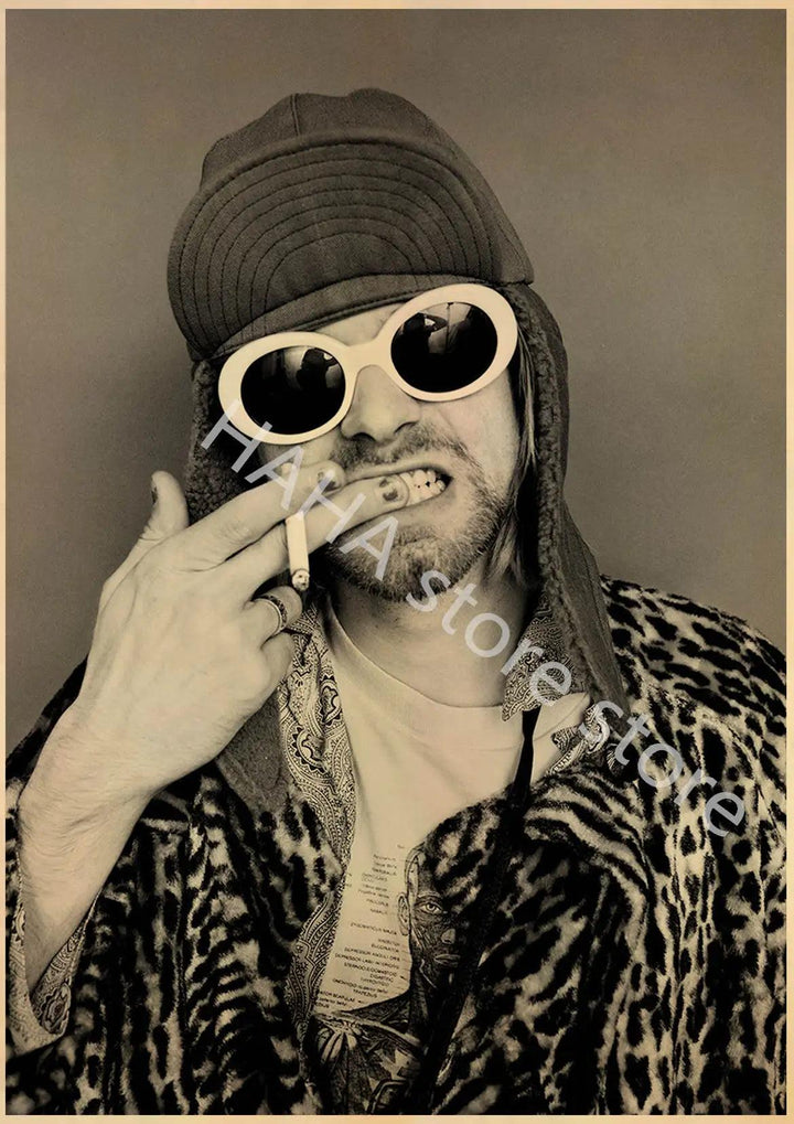 Kurt Cobain Music Posters - Vintage Rock Wall Decor - Brand My Case