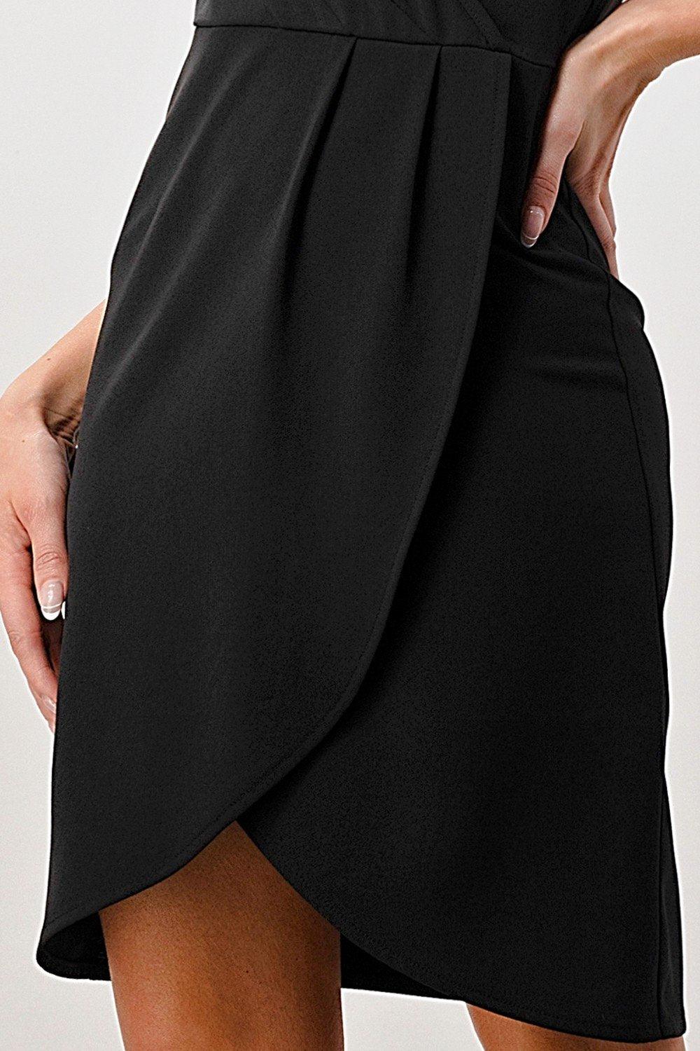 Lace Shoulder Overlap Mini Dress - Brand My Case