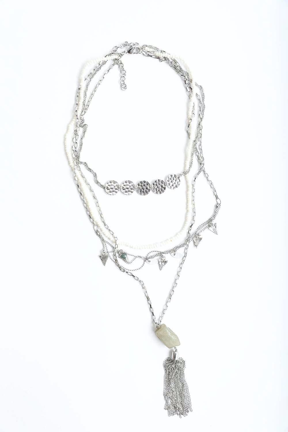 Layered Chain Jade Necklace - Brand My Case