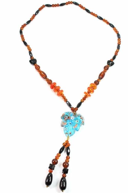 Leaf Pendant Gypsy Style Shimmer Necklace - Brand My Case