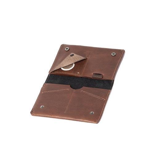 Leather AirTag Travel Wallet - Brand My Case