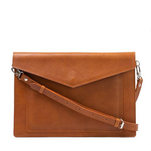 Leather Bag for MacBook with a pocket for iPad - Brand My Case