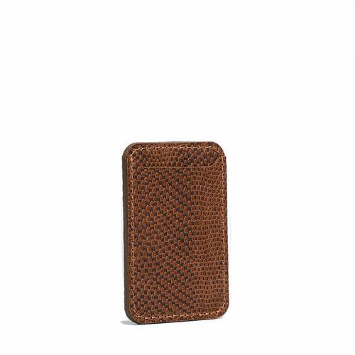 Leather wallet with MagSafe - Embossed Snake Print - Brand My Case