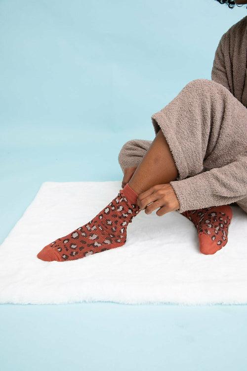 Leopard Knit Socks - Brand My Case