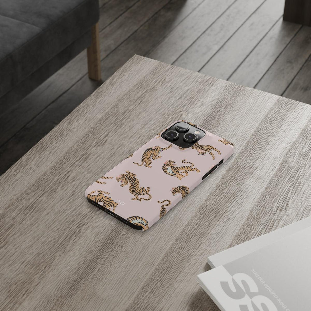 Leopard with Roses Slim Case for iPhone 14 Series - Brand My Case