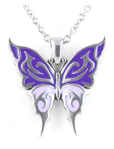 Lilac Butterfly Necklace - Brand My Case