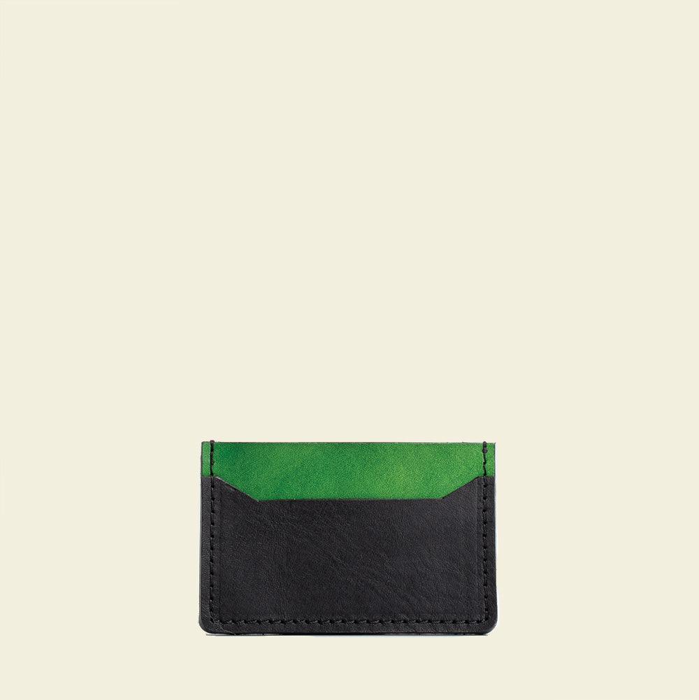 Lime green leather card holder - Brand My Case