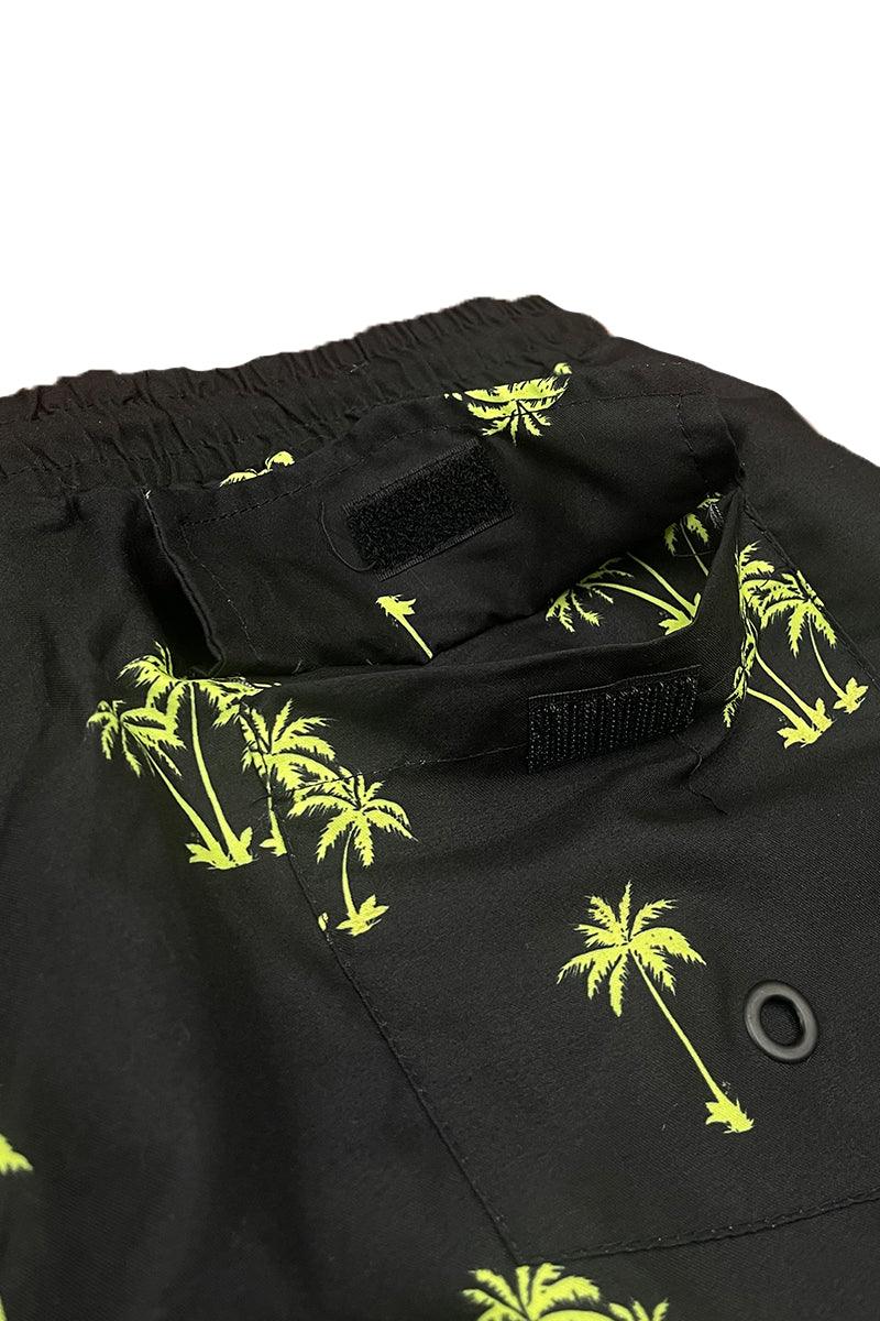 Lime Palm Print Swim Shorts - Brand My Case