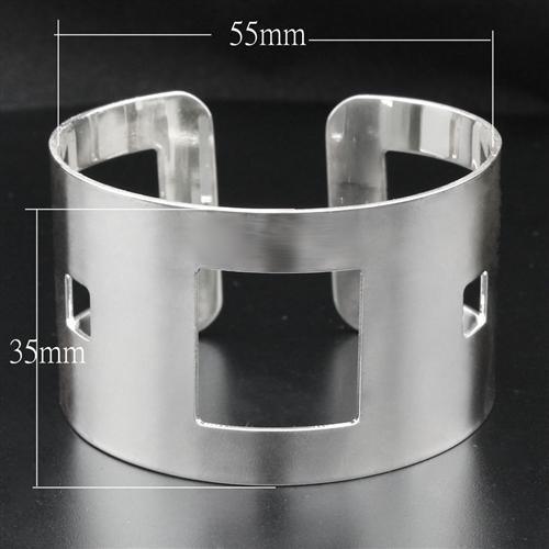LO1952 - High polished (no plating) Stainless Steel Bangle with No - Brand My Case