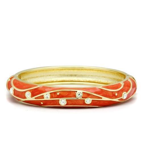 LO2144 - Flash Gold White Metal Bangle with Top Grade Crystal in - Brand My Case