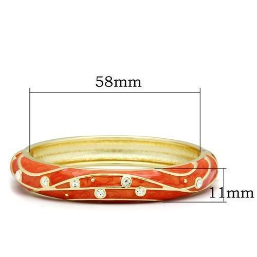 LO2144 - Flash Gold White Metal Bangle with Top Grade Crystal in - Brand My Case