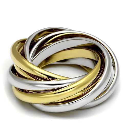 LO2527 - Gold+Rhodium Brass Ring with No Stone - Brand My Case
