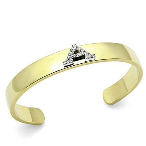LO2570 - Gold+Rhodium White Metal Bangle with Top Grade Crystal in - Brand My Case