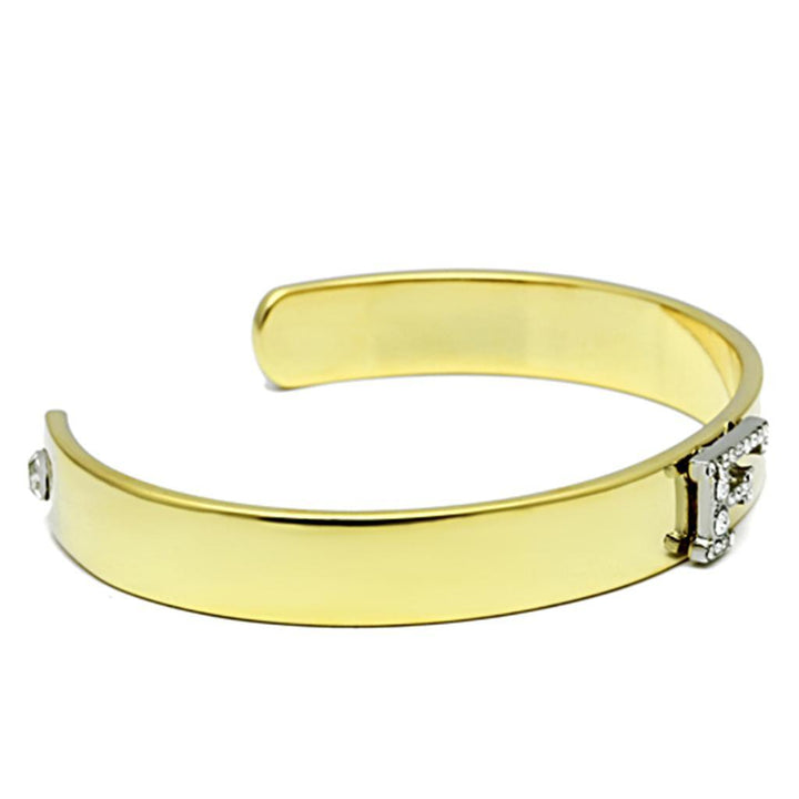 LO2575 - Gold+Rhodium White Metal Bangle with Top Grade Crystal in - Brand My Case