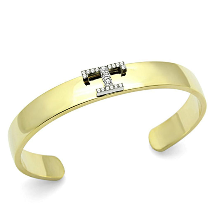 LO2589 - Gold+Rhodium White Metal Bangle with Top Grade Crystal in - Brand My Case