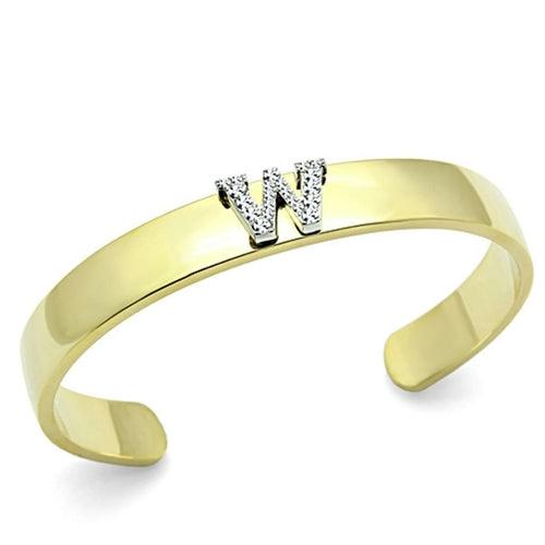 LO2592 - Gold+Rhodium White Metal Bangle with Top Grade Crystal in - Brand My Case