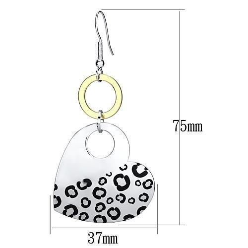 LO2700 - Reverse Two-Tone Iron Earrings with Epoxy in Jet - Brand My Case