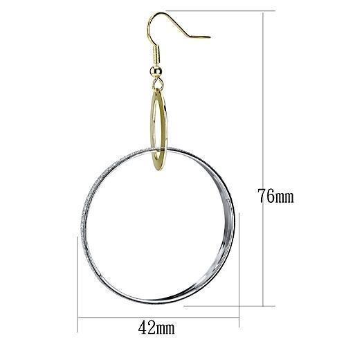 LO2706 - Reverse Two-Tone Iron Earrings with No Stone - Brand My Case