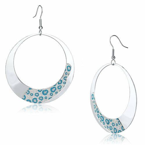 LO2728 - Rhodium Iron Earrings with No Stone - Brand My Case