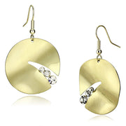 LO2742 - Matte Gold & Gold Iron Earrings with Top Grade Crystal in - Brand My Case