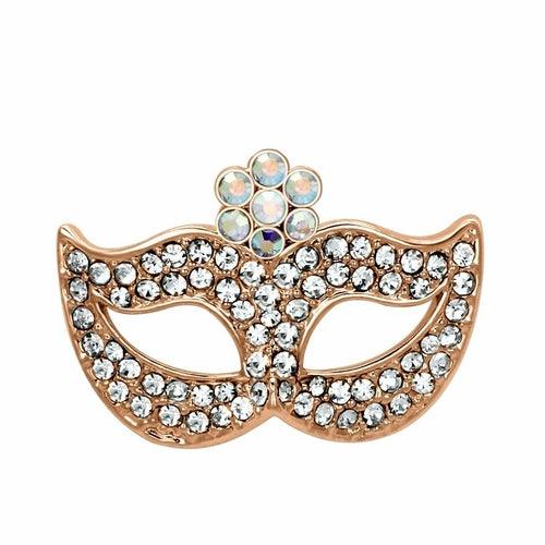 LO2807 - Imitation Rhodium White Metal Brooches with Top Grade Crystal - Brand My Case