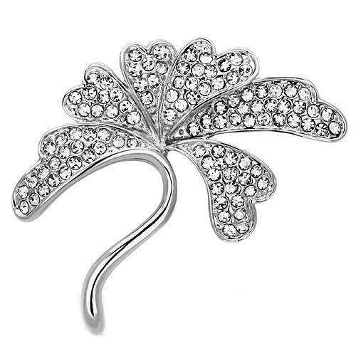 LO2874 Imitation Rhodium White Metal Brooches with - Brand My Case