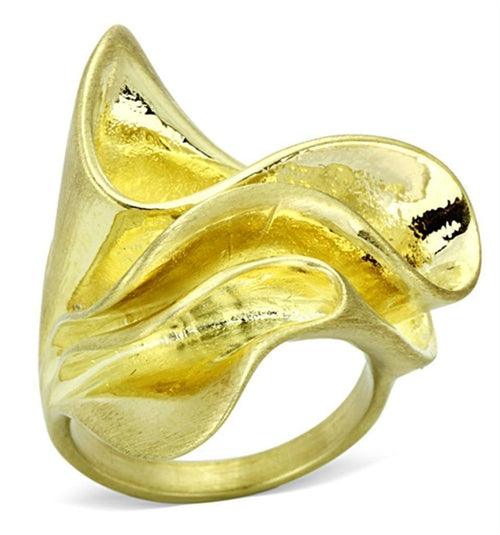 LO3005 - Gold & Brush Brass Ring with No Stone - Brand My Case