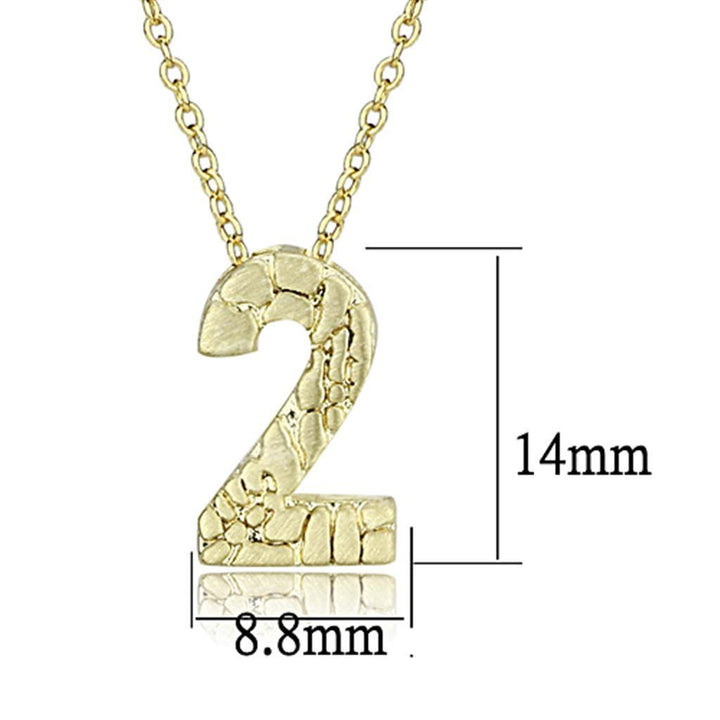 LO3461 - Flash Gold Brass Chain Pendant with Top Grade Crystal in - Brand My Case