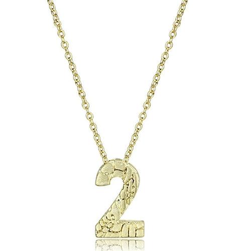 LO3461 - Flash Gold Brass Chain Pendant with Top Grade Crystal in - Brand My Case