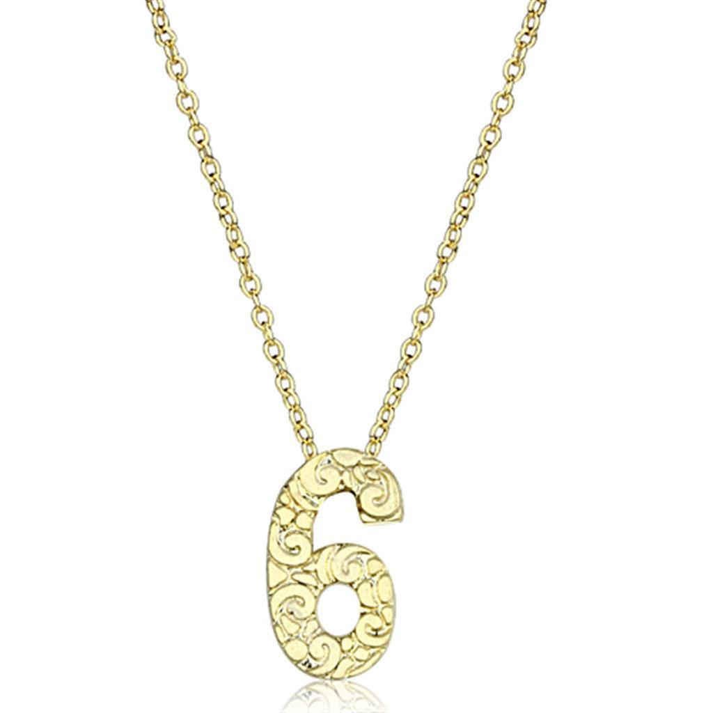 LO3463 - Flash Gold Brass Chain Pendant with Top Grade Crystal in - Brand My Case