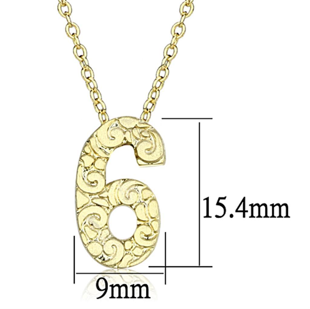 LO3463 - Flash Gold Brass Chain Pendant with Top Grade Crystal in - Brand My Case