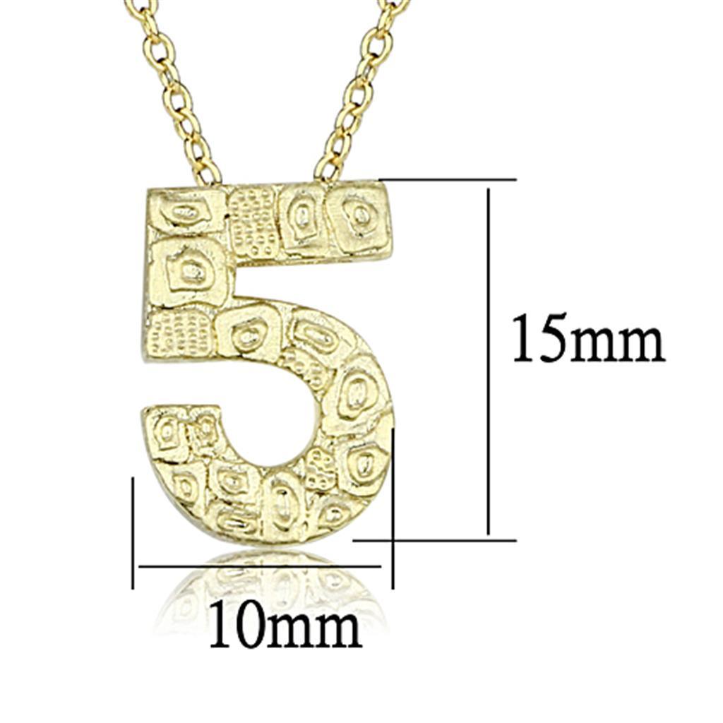LO3468 - Flash Gold Brass Chain Pendant with Top Grade Crystal in - Brand My Case