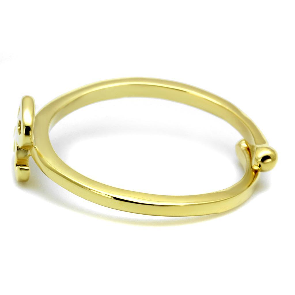 LO3996 - Flash Gold Brass Ring with No Stone - Brand My Case