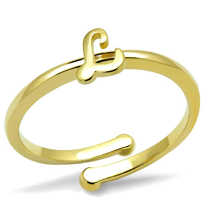 LO3998 - Flash Gold Brass Ring with No Stone - Brand My Case