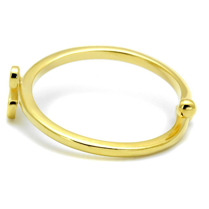 LO3998 - Flash Gold Brass Ring with No Stone - Brand My Case