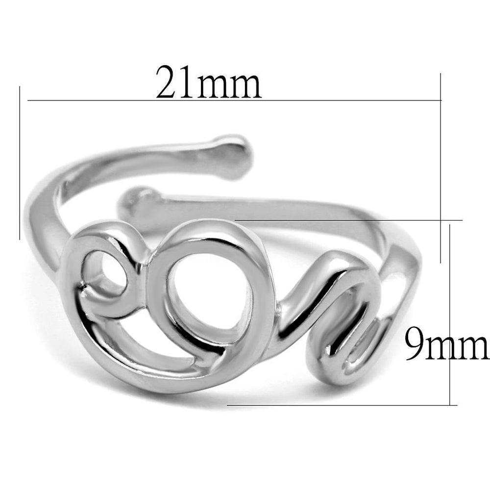 LO4001 - Rhodium Brass Ring with No Stone - Brand My Case