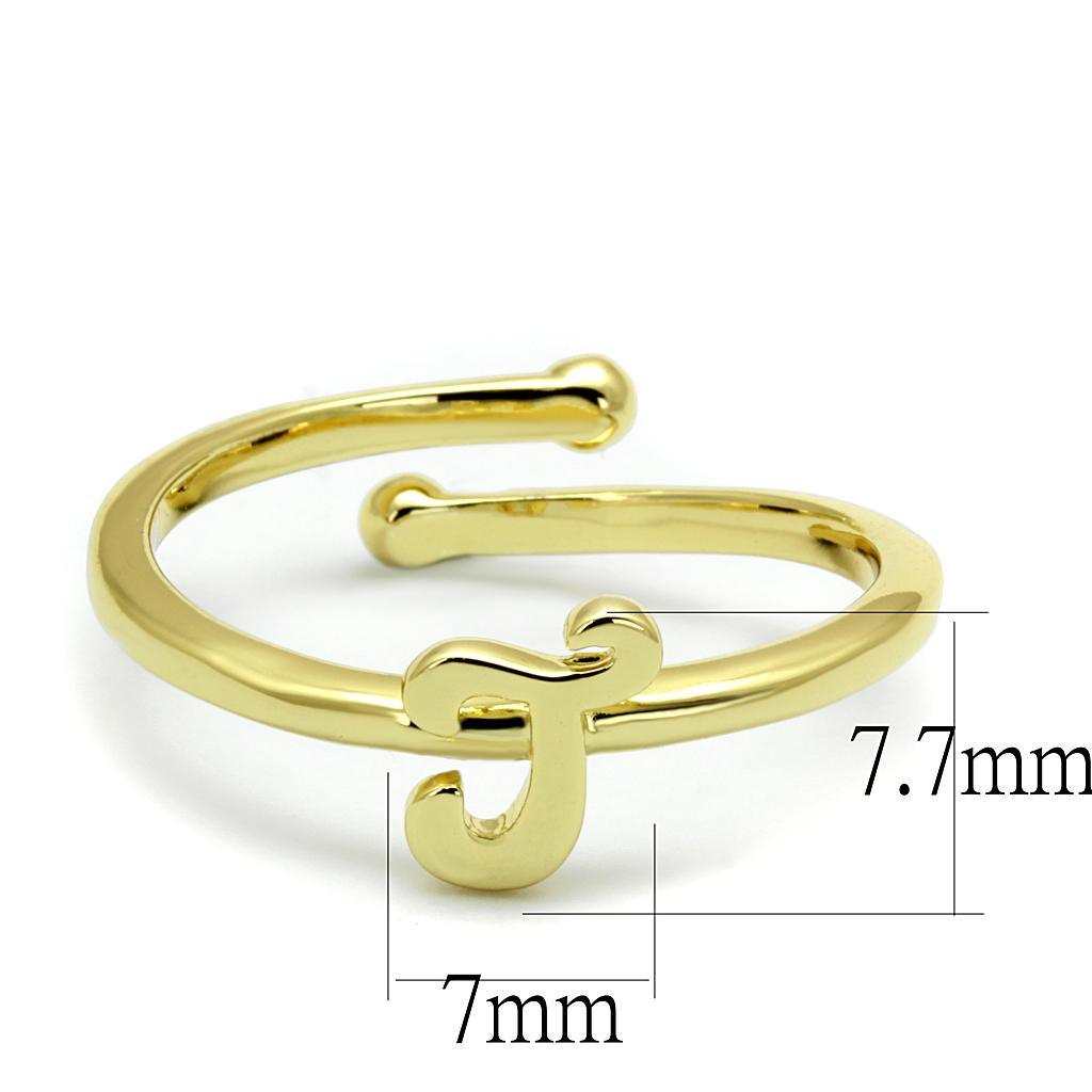 LO4012 - Flash Gold Brass Ring with No Stone - Brand My Case
