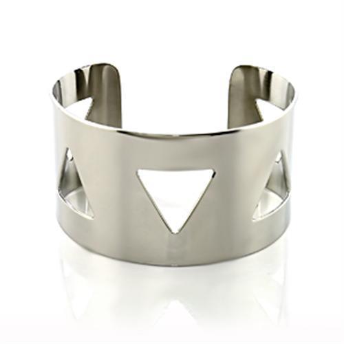 LO480 Stainless Steel Bangle with No Stone in No Stone - Brand My Case