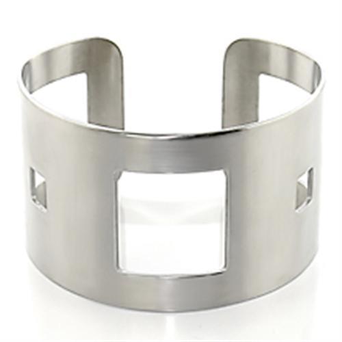 LO625 - Stainless Steel Bangle with No Stone - Brand My Case